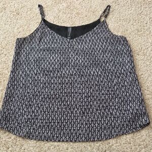 Jessica Black and Gray Patterned Camisole